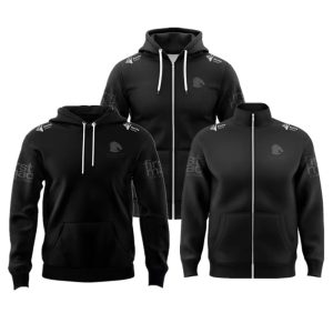 Black Zipper Hoodie / Jacket Jersey